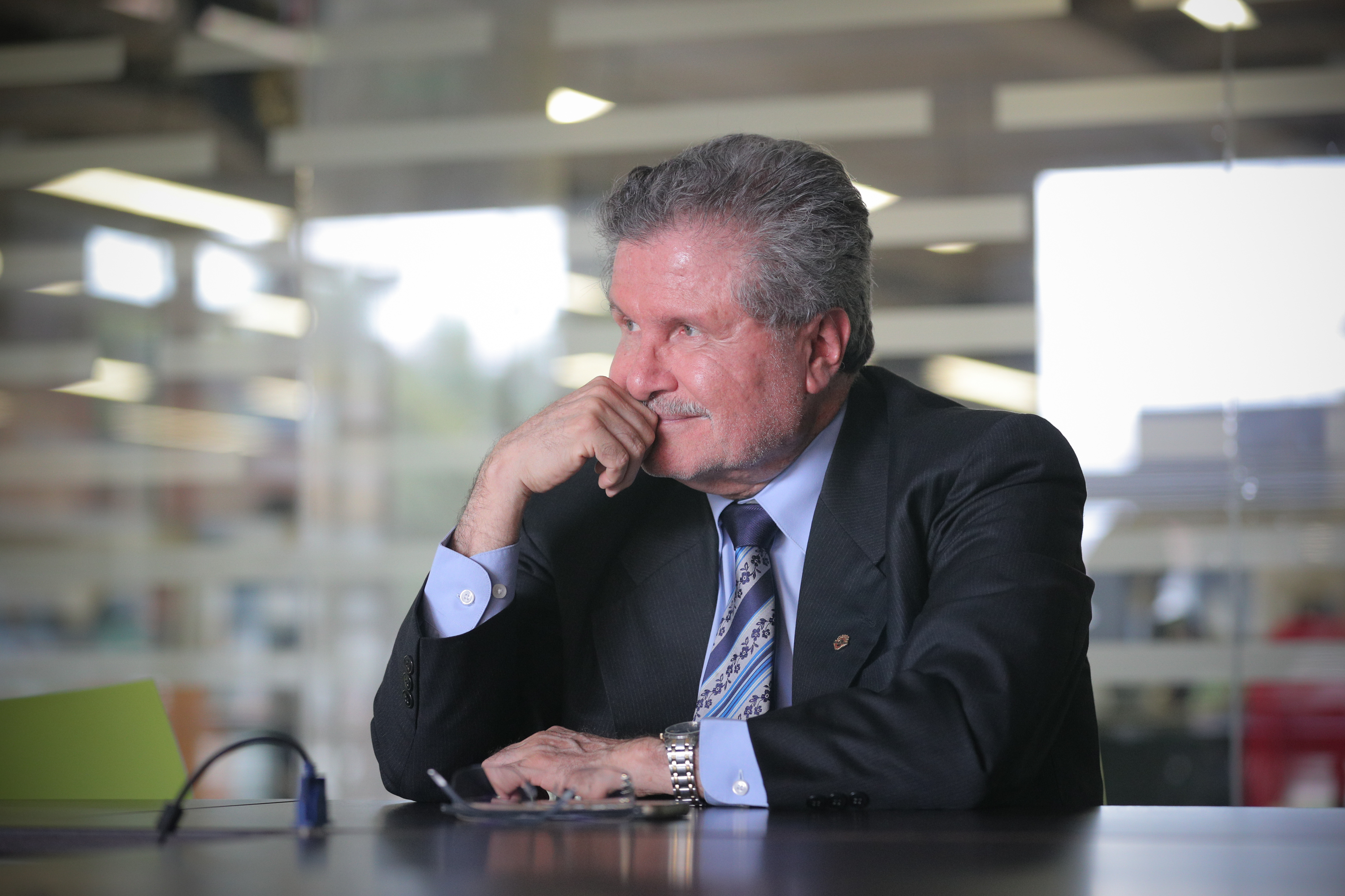 4/9/2018. Tibas, Redaccion Grupo Nacion. Dialogos de La Nacion con Fernando Cruz, presidente de la Corte Suprema de Justicia, entrevistado por Irene Vizcaino. Foto Jeffrey Zamora
