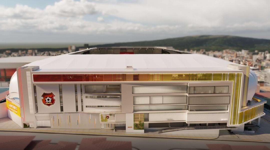 Nuevo Estadio Eladio Rosabal Cordero
Capacidad para 16 aficionados
Contará con hotel de 121 habitaciones
7 de diciembre del 2023
Cortesía: Herediano