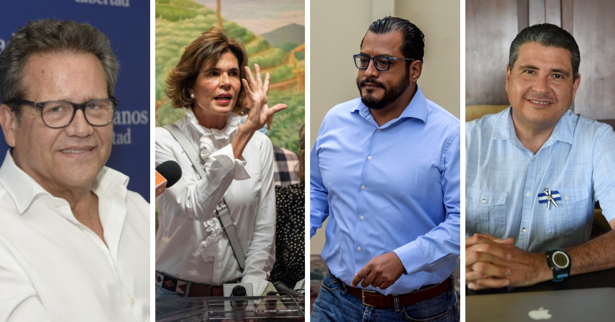 De izq. a der. Arturo Cruz, Cristiana Chamarro, Félix Maradiaga y Sebastián chamorro