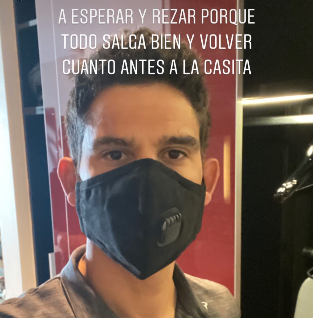A Andrey Amador ya le practicaron los exámenes respectivos, una vez activado el protocolo ante la amenaza del coronavirus. Fotografía: Instagram Andrey Amador