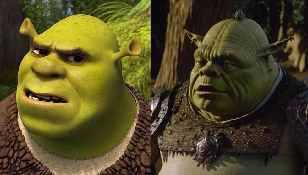 Personajes de Shrek en un live-action de los años 80
Shrek.