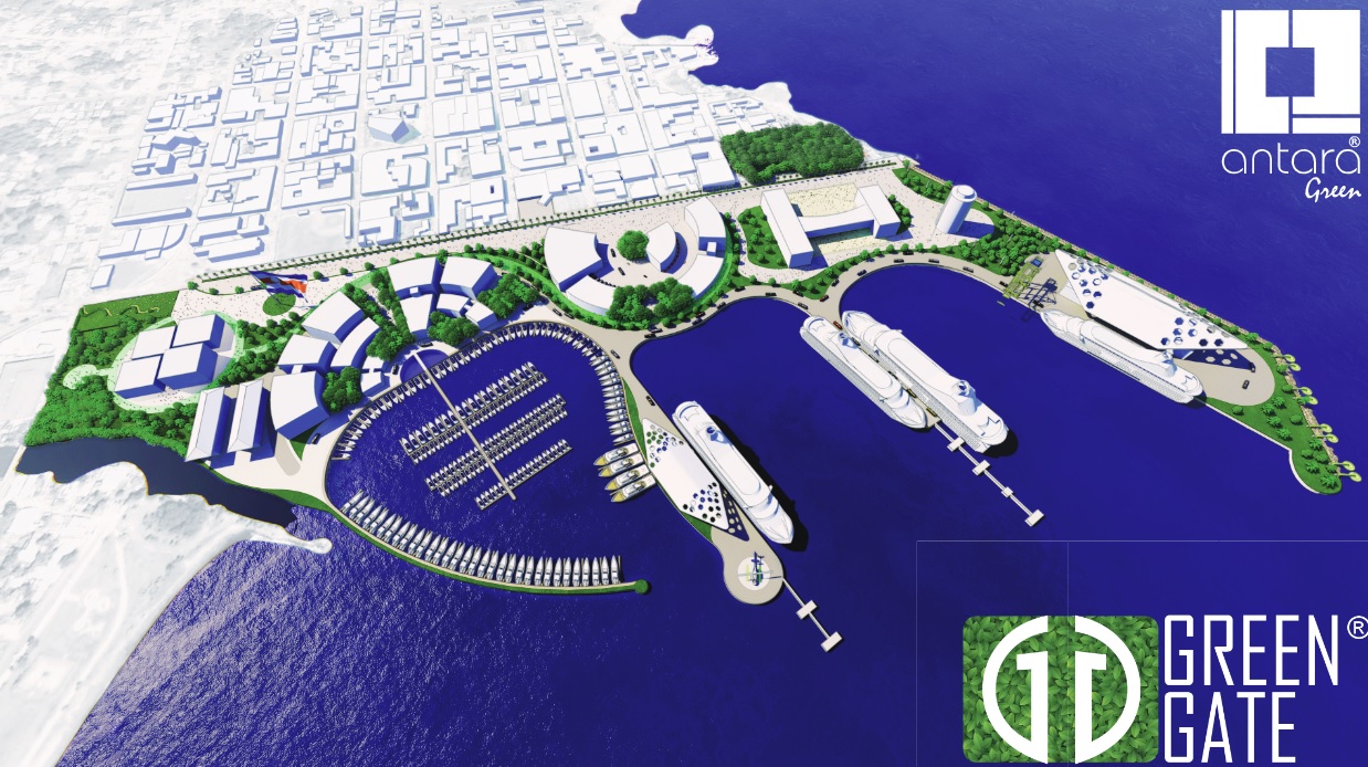 Esquema del puerto dado a conocer por la empresa.