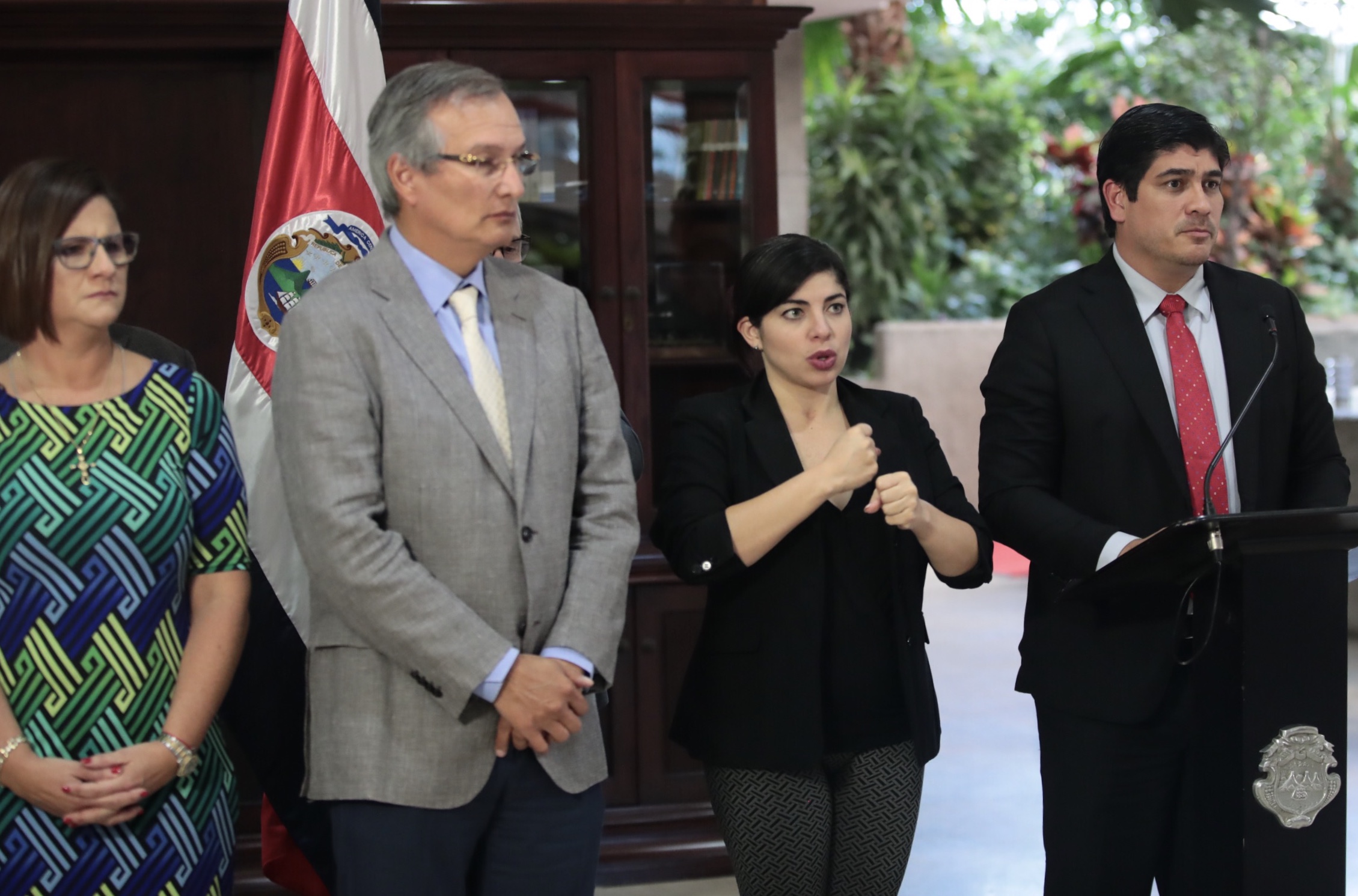 08/02/2019.Zapote. #Conferencia de prensa posterior a la reunión que sostuvo el Presidente de la Republica, Carlos Alvarado con cámaras empresariales. Fotografías: Graciela Solís