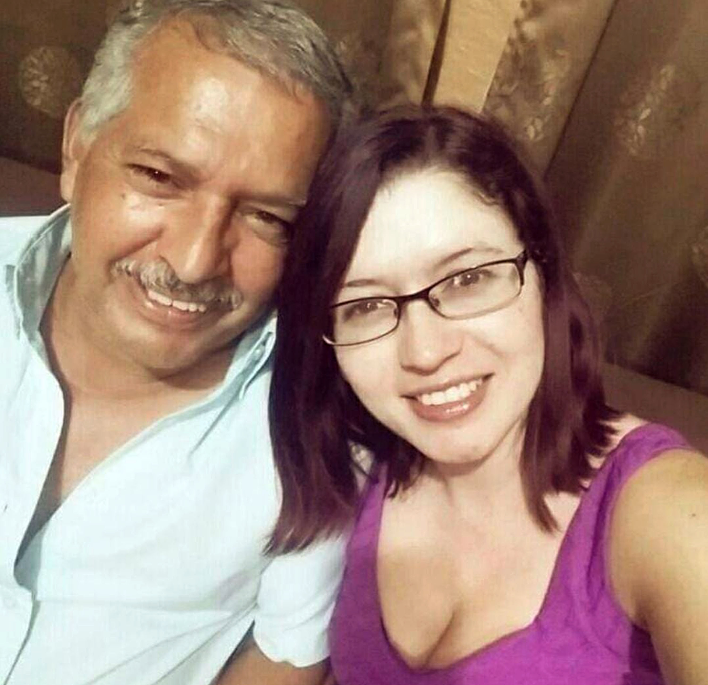 Vernis Enrique Fallas junto a su hija Seidy Marcela Fallas. Él falleció en el accidente ocurrido en Cambronero.