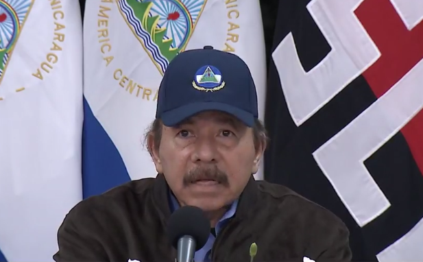 "Por combatir la pandemia no se puede crear una crisis y una pandemia que tendría un impacto humanitario y que afectaría a la población centroamericana", afirmó Ortega en su mensaje televisado a los nicaragüenses. Imagen: Captura de pantalla.