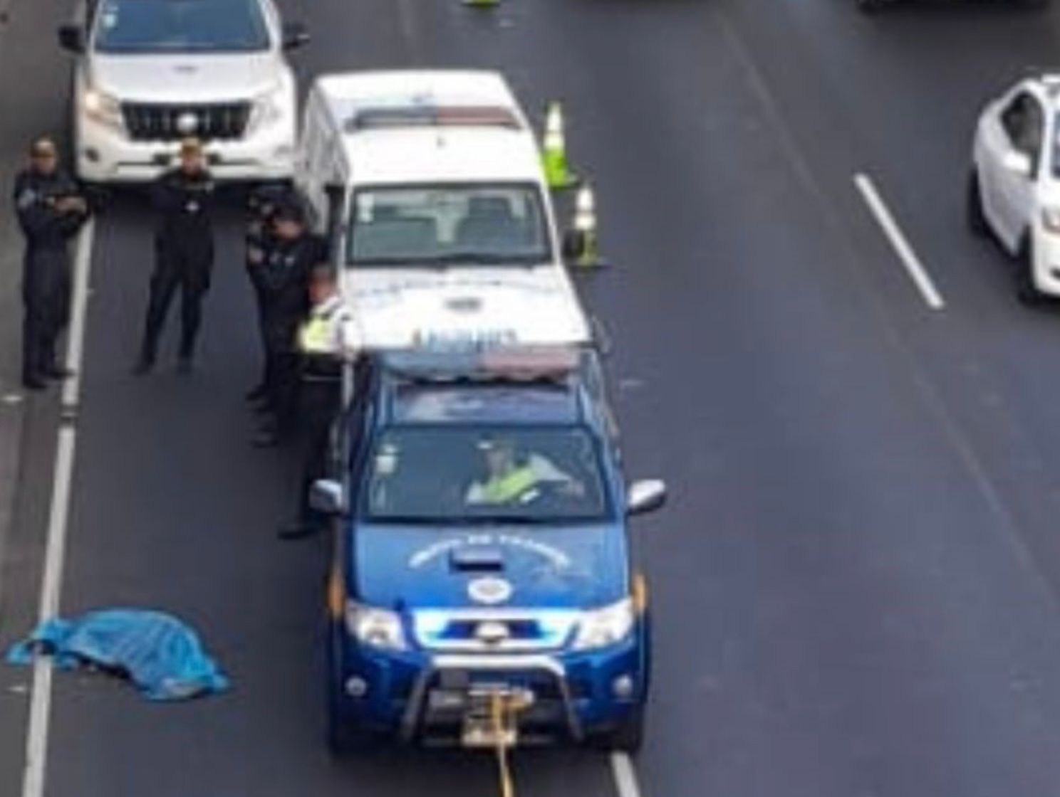 Un hombre falleció al caer del puente que está sobre la rotonda de San Sebastián. Foto: Redes sociales