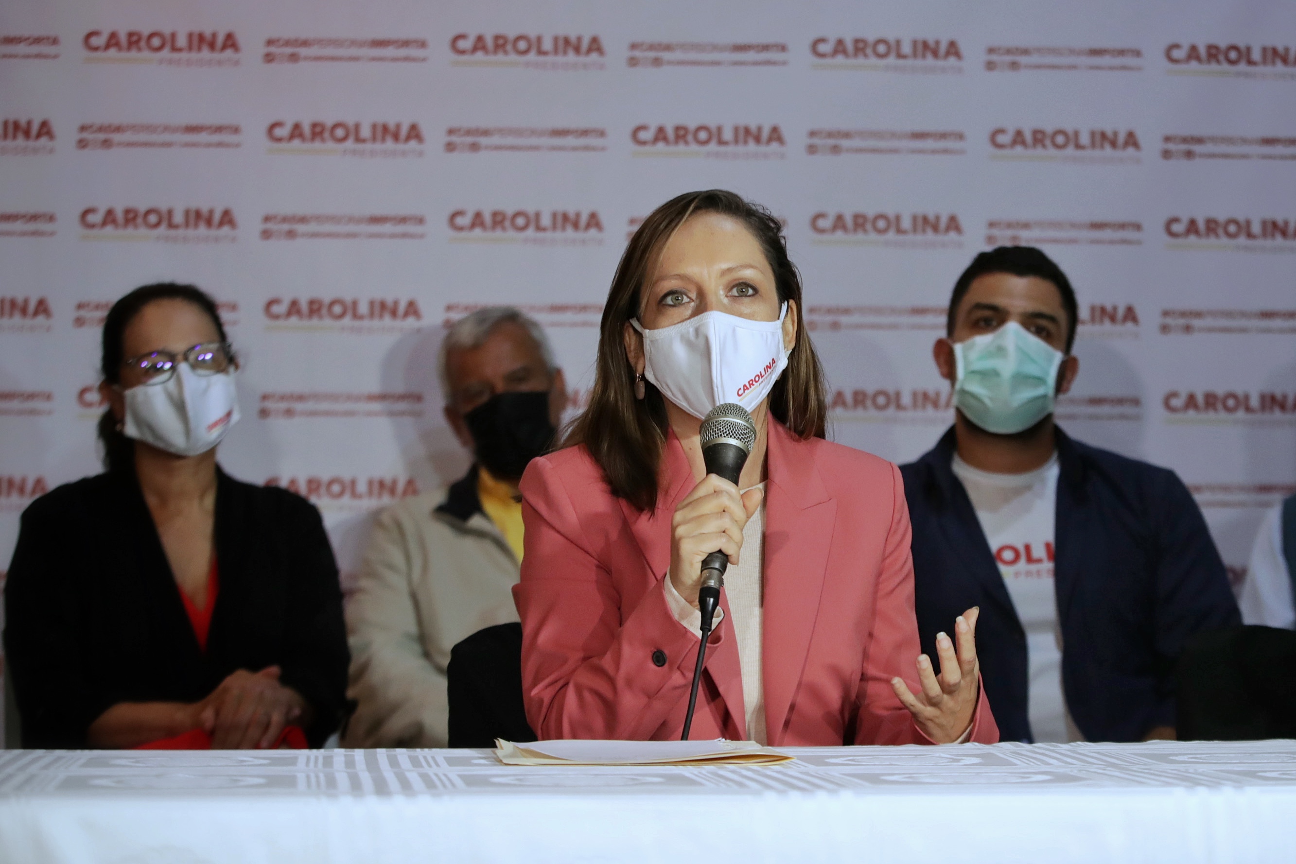 22/08/2021 / resultados de la convención nacional del Partido Acción Ciudadana (PAC) para elegir al candidato en las elecciones generales de febrero del 2022/ en la imagen la candidata Carolina Hidalgo / Fotografía: John Durán
