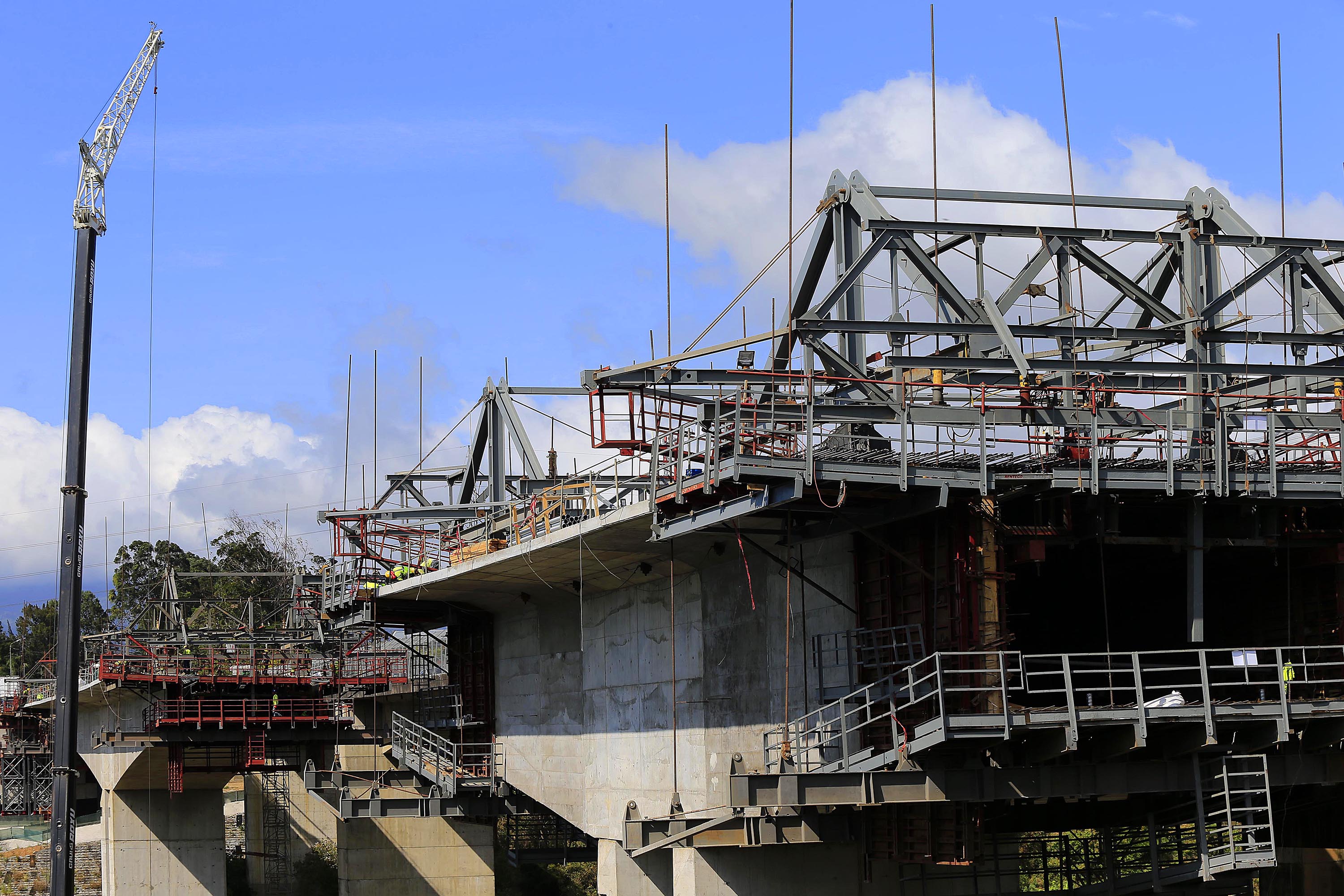 18/02/2020 Puente Saprissa. Avances en la construcción del nuevo puente sobre el río Virilla. Foto: Rafael Pacheco