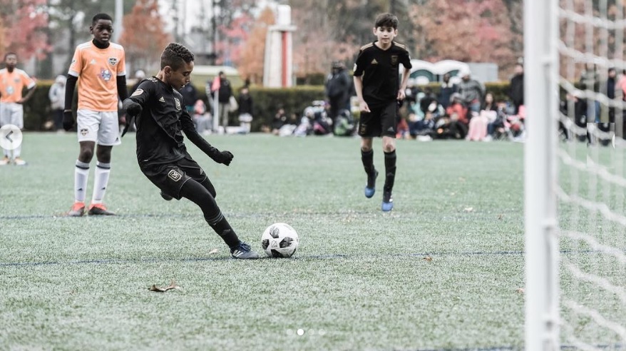 Matías Wanchope es extremo, pero tiene gol y lo ha demostrado en su diferentes torneos regionales con la Academia de Los Ángeles F.C. Fotografía: Academia de Los Ángeles F.C.