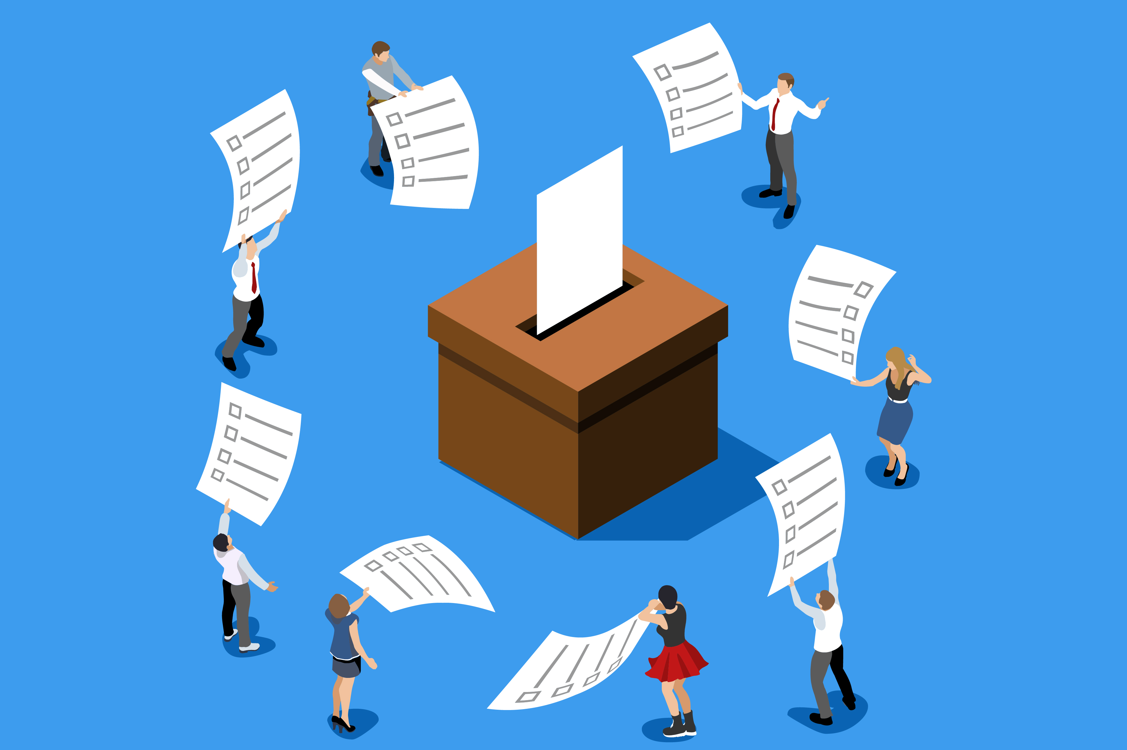 Votantes y urna. Decisión de los votantes en las elecciones y representación de las opciones