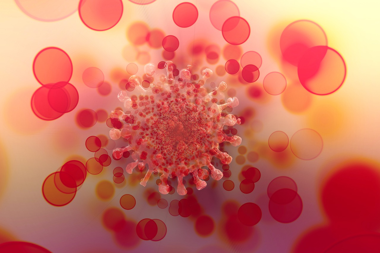 Esta es la imagen del virus SARS-CoV-2 creado por computadora.
