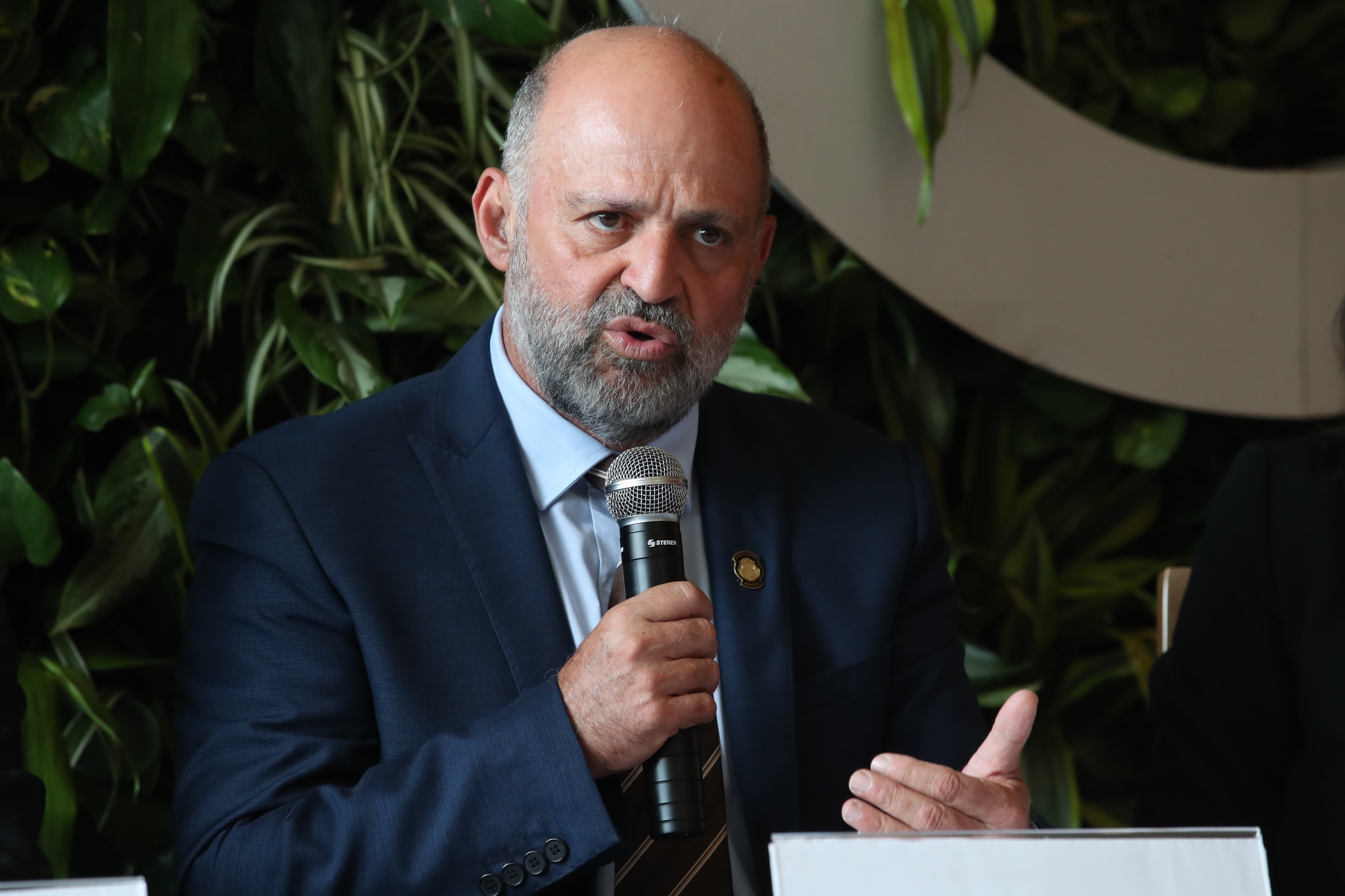 08/10/2019/ Segundo día de la PreCOP25 en el Centro Nacional de Convenciones en Belén de Heredia / conferencia de prensa donde seis países anuncian creación de coalición de altas ambiciones para la preservación de la naturaleza / en la foto Carlos Manuel Rodríguez Ministro de Ambiente y Energía de Costa Rica / Fotografía: John Durán