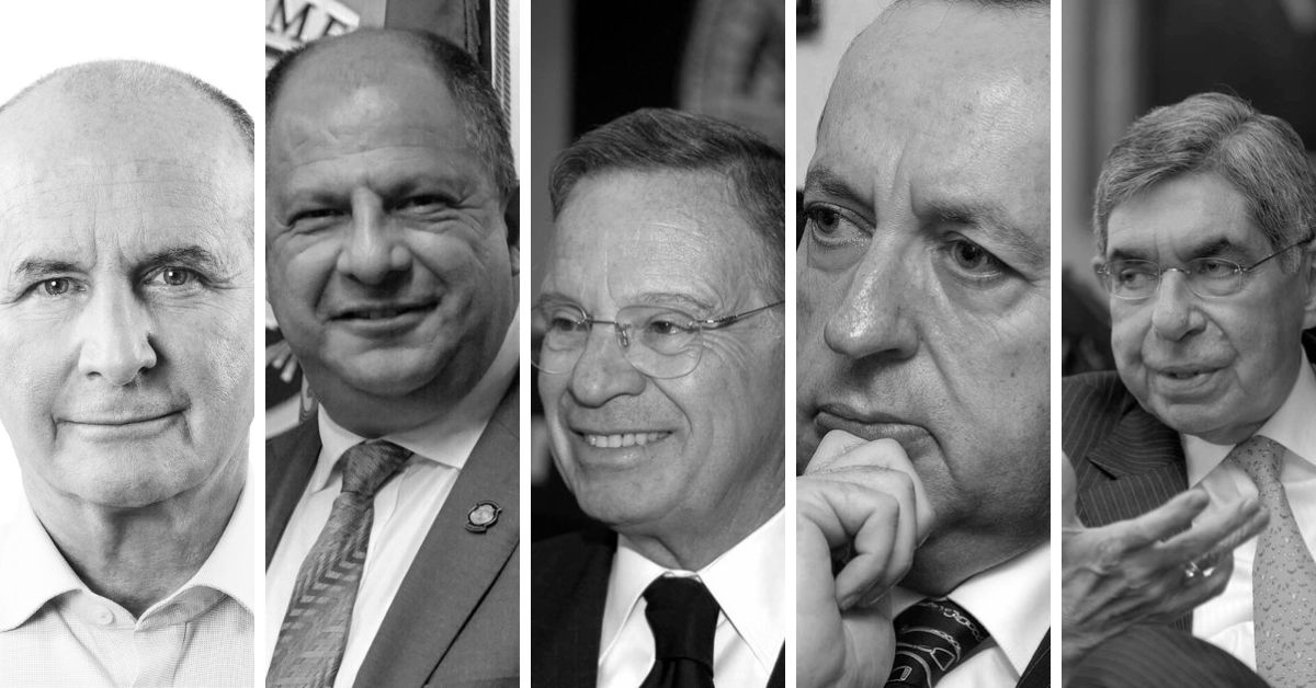 En una carta firmada por otros 24 exmandatarios de América y Europa, José María Figueres, Luis Guillermo Solís, Miguel Ángel Rodríguez, Rafael Ángel Calderón y Óscar Arias Sánchez (de izquierda a derecha en la fotografía), pidieron a Gustavo Petro, presidente de Colombia, y a Luiz Inácio Lula da Silva, presidente de Brasil, reconocer a Edmundo González como el nuevo presidente venezolano.