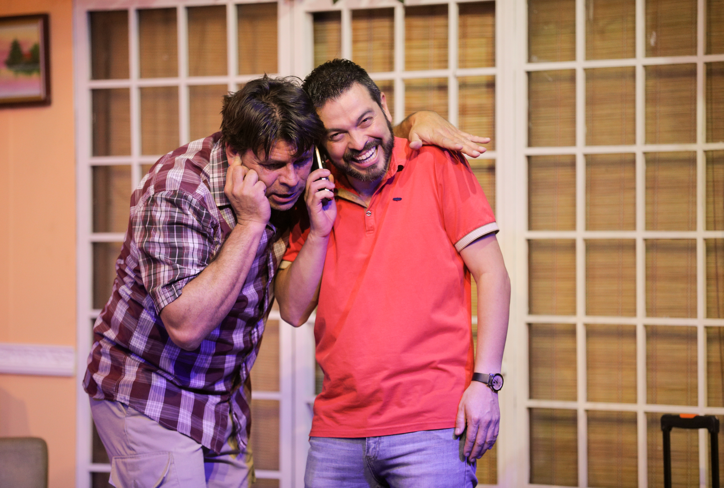 16/6/2018. San Jose, Teatro Arlequin. Presentacion de la obra de teatro "Dos arriba y una abajo" del director Willian Esquivel. La obra lleva en cartelera 13 años. El elenco actual lo conforma Isabel Barrantes, Eileen Brenes, Harold Madriz, David Rivera, Marcial Medoza y Francini Quesada. Fotos Jeffrey Zamora