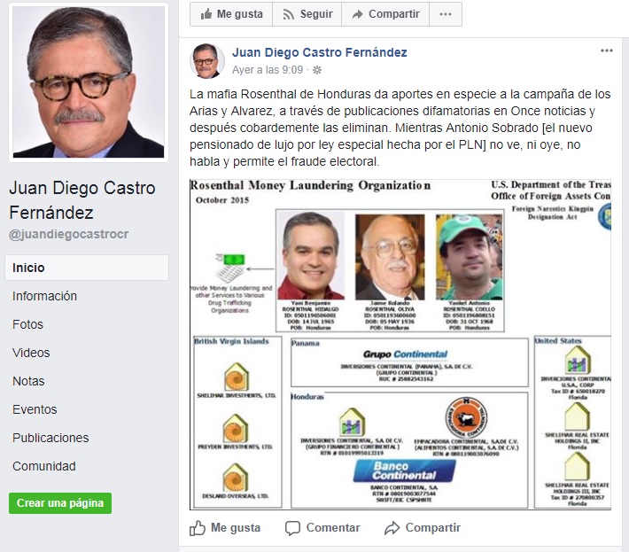 El candidato a la presidencia Juan Diego Castro denuncia que el TSE permite el fraude electoral.
