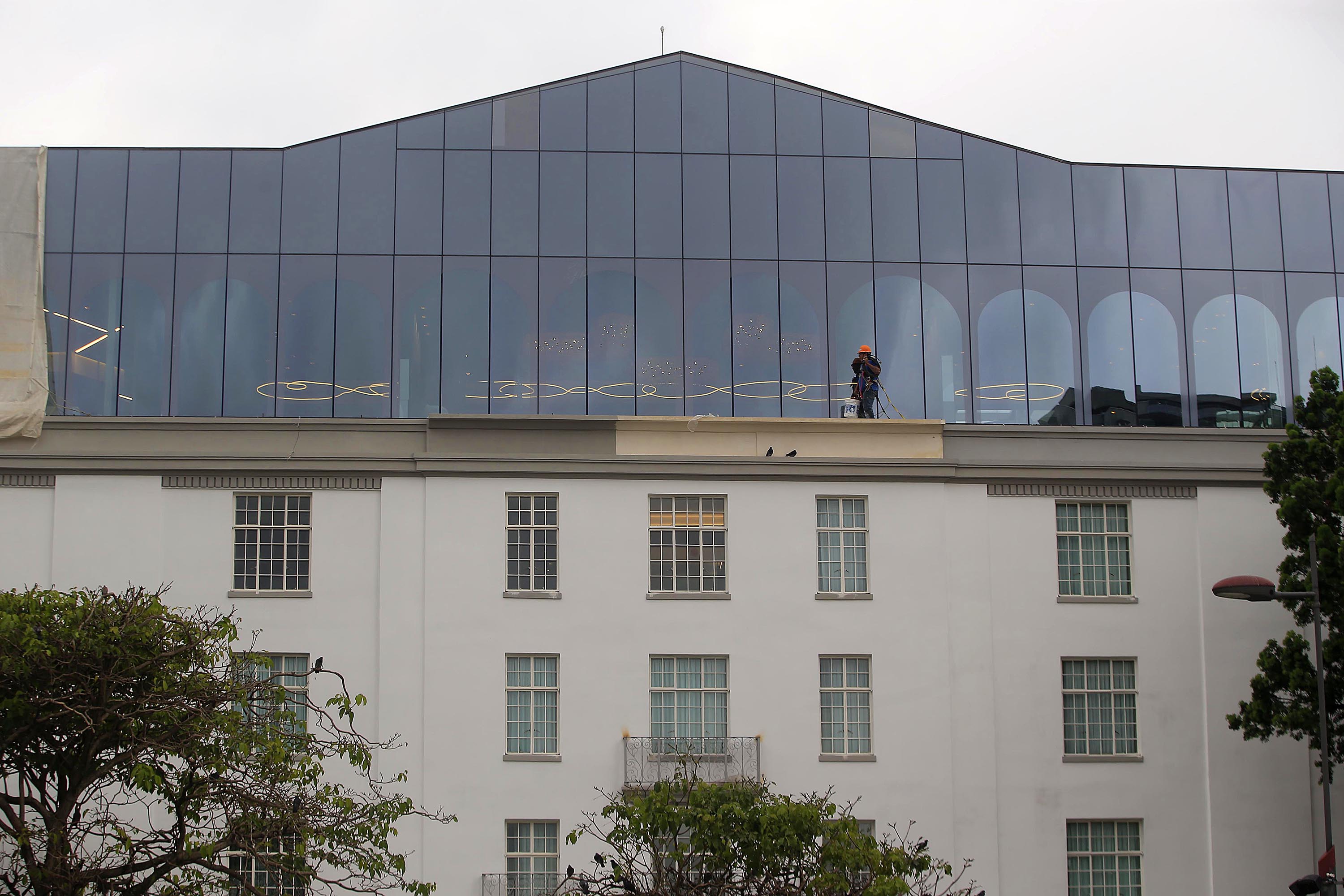 29/06/2018 San José. Avance en los trabajos de remodelación del Gran Hotel Costa Rica, frente a la Plaza de la Cultura. Foto: Rafael Pacheco