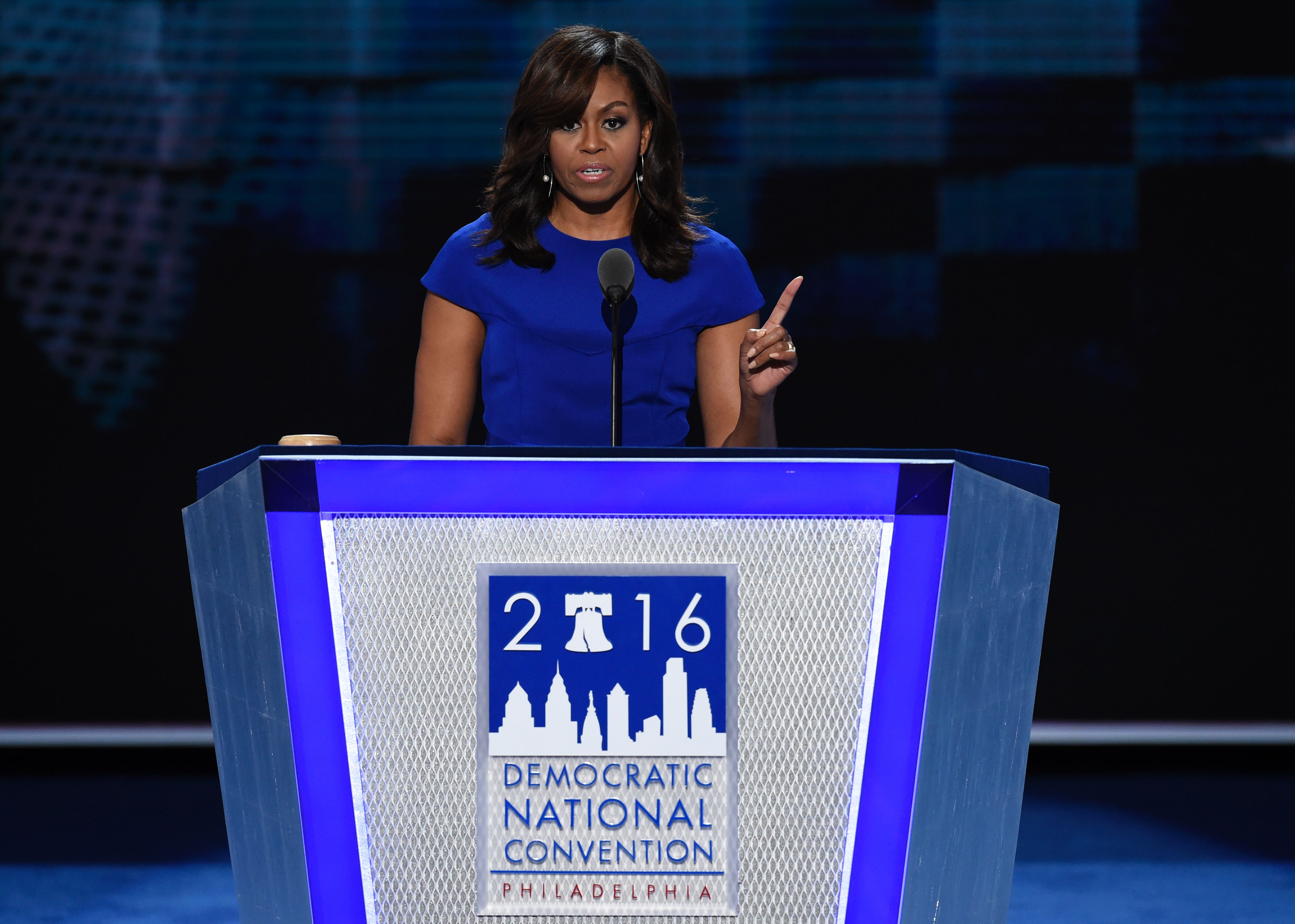 Michelle Obama dio su discurso esta noche durante la Convención Demócrata.