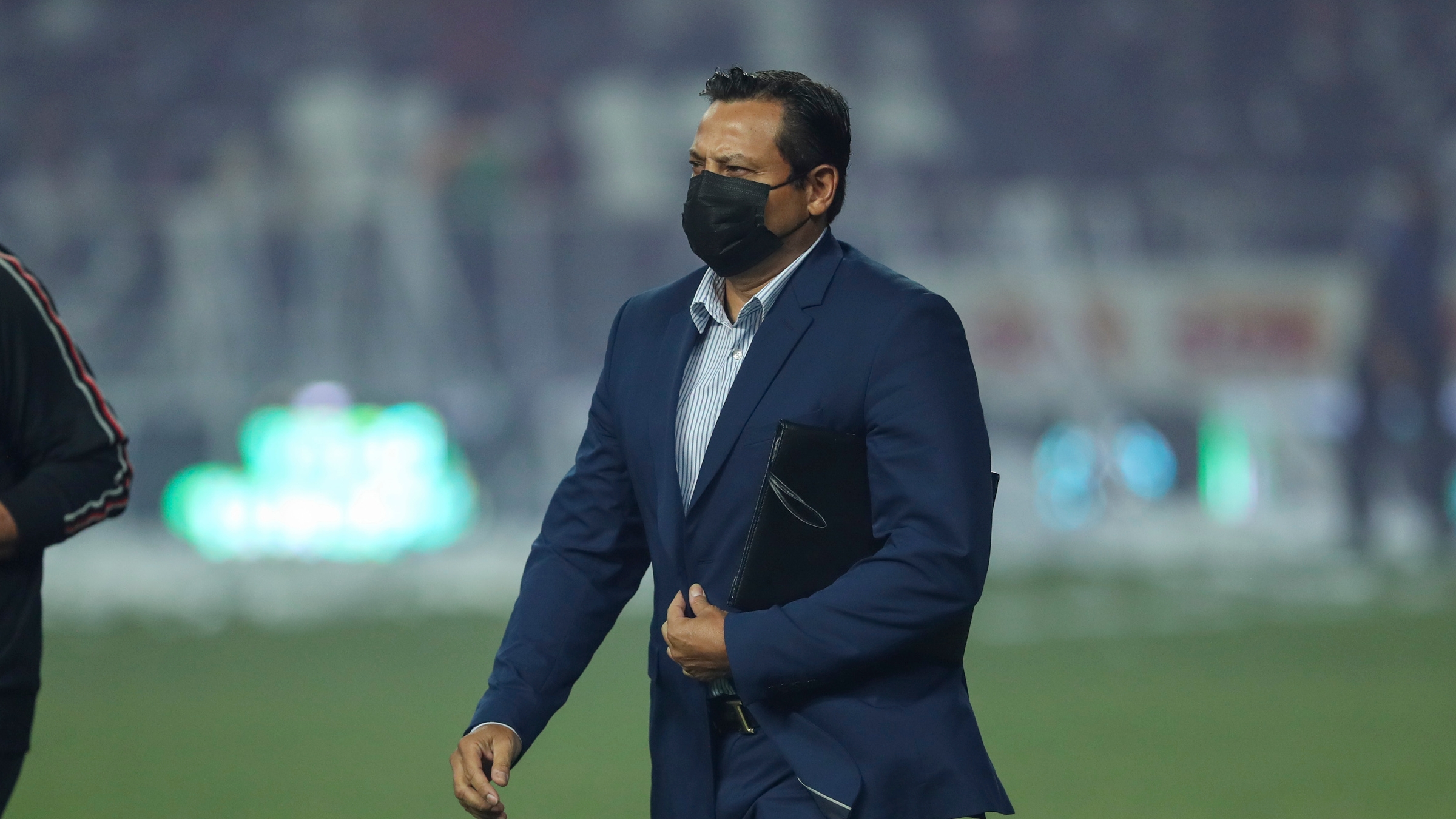 01/12/2021, San José, Estadio Ricardo Saprissa, partido de ida de la semifinal del torneo de apertura 2021 entre el Deportivo Saprissa y el Club Sport Herediano. En la fotografía Jeaustin Campos entrenador del Club Sport Herediano.
