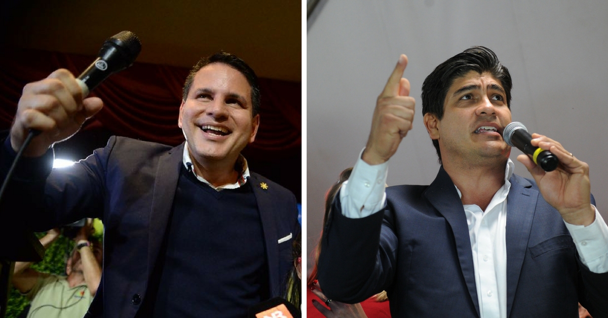 Fabricio Alvarado, de Restauración Nacional y Carlos Alvarado, del PAC, se enfrentarán en una segunda ronda electoral el próximo 1°. de abril.