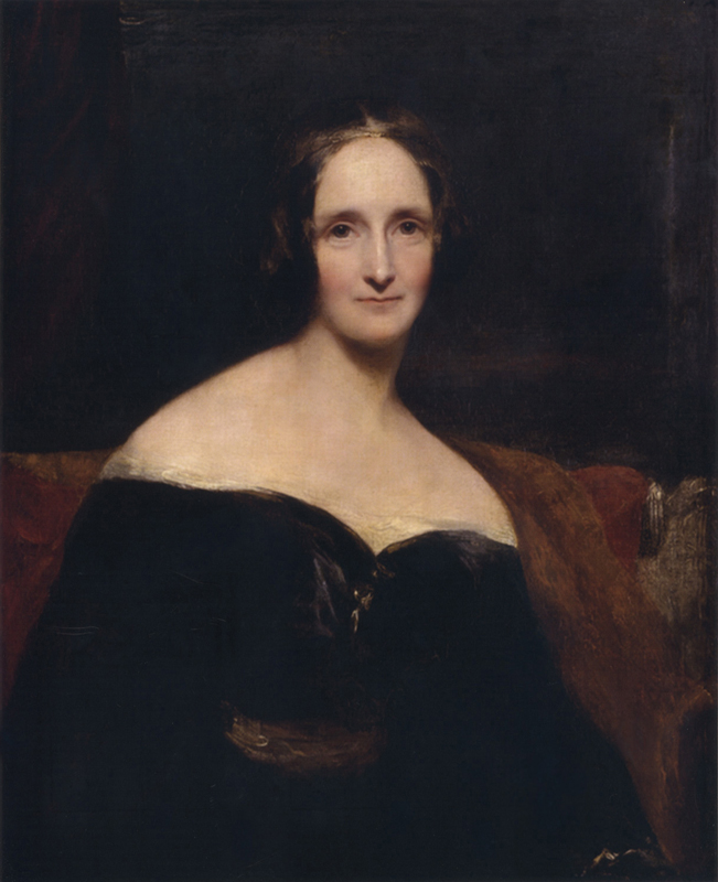 Retrato de la escritora Mary Shelley elaborado por Richard Rothwell. La pintura se presentó en la británica Real Academia de las Artes en 1840.