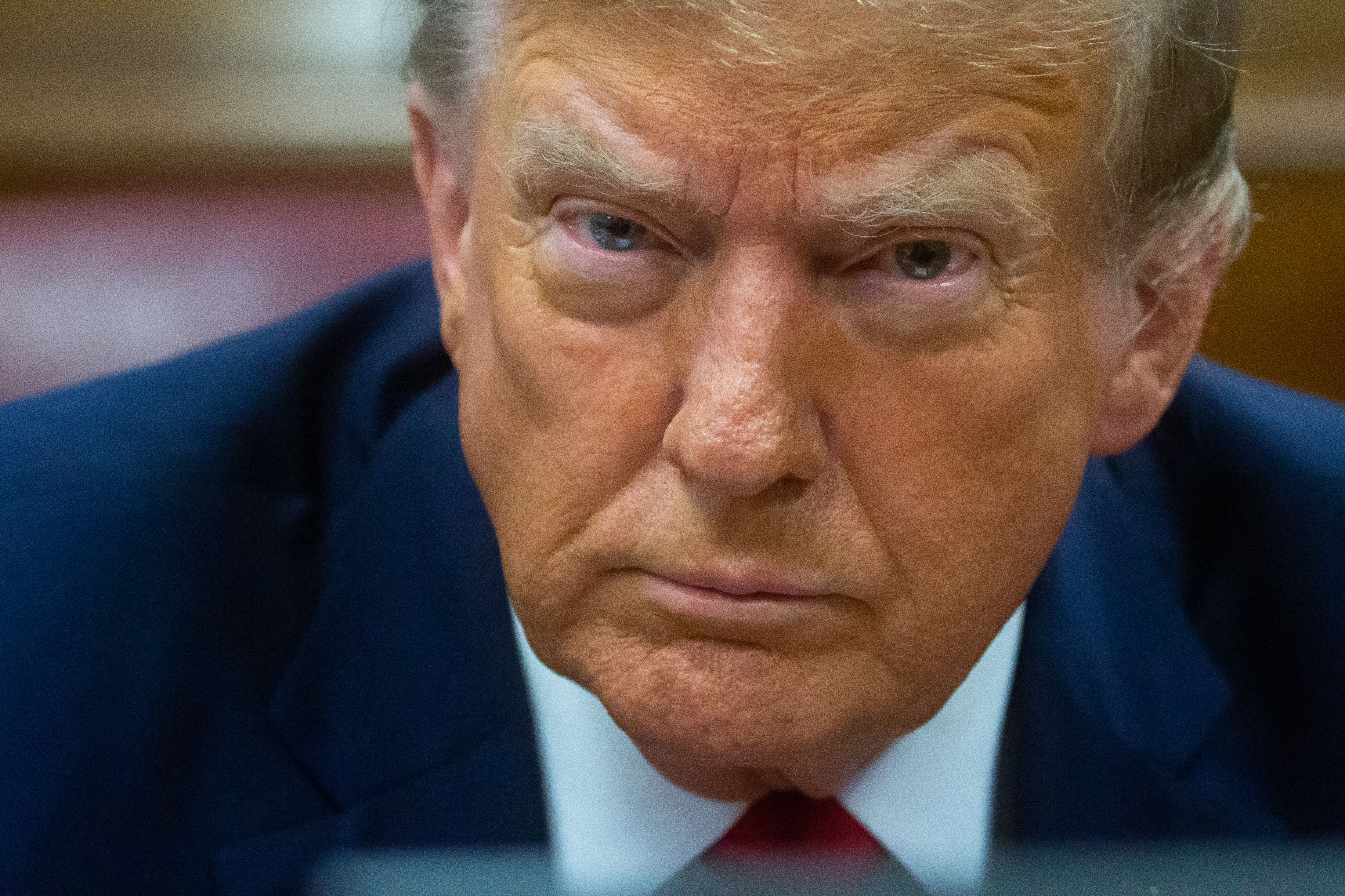 Donald Trump en su juicio por presunto encubrimiento de pagos para silenciar relaciones extramatrimoniales.