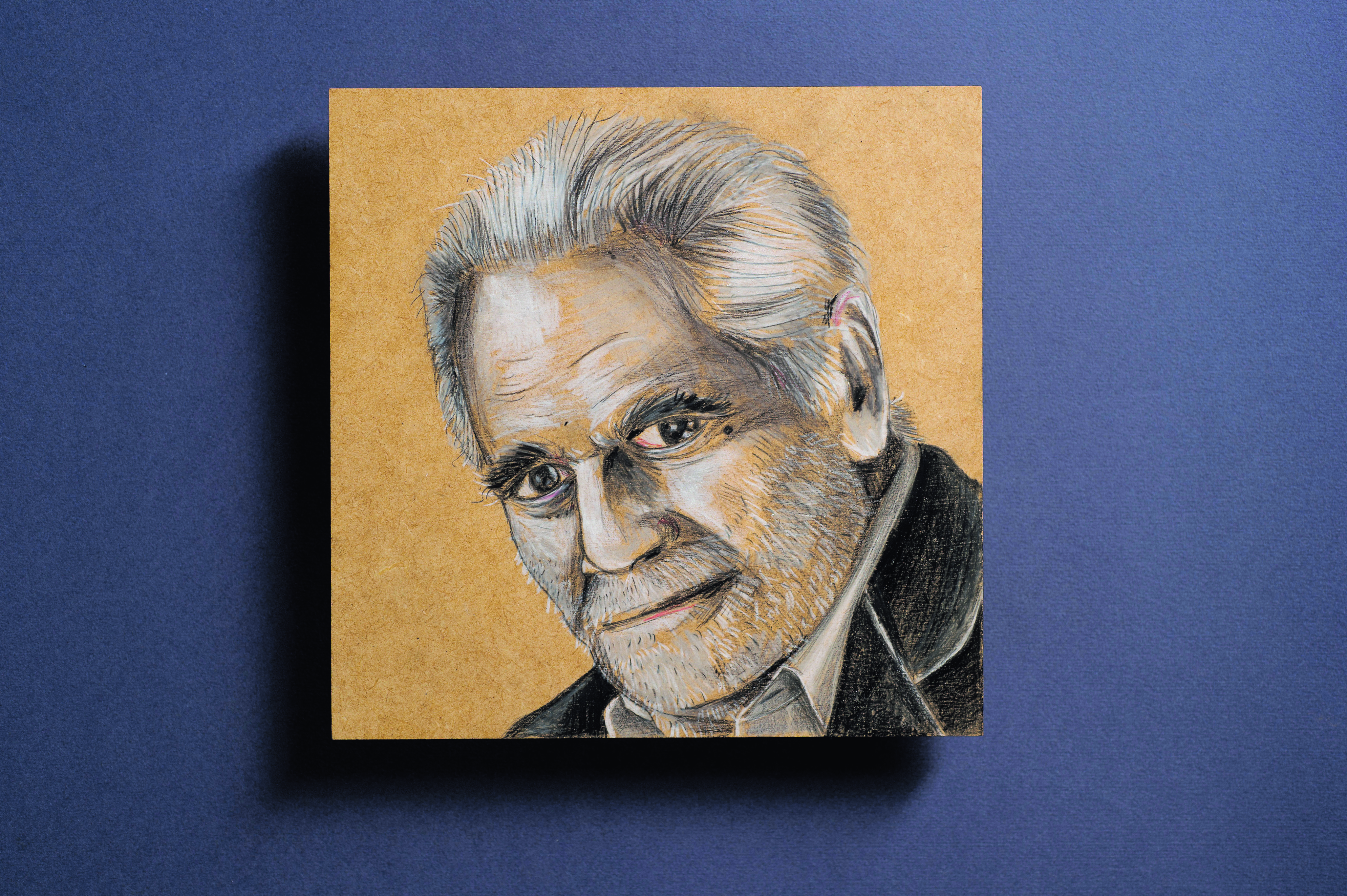 Omar Sharif, actor egipcio. Ilustración de Dominick Proestakis.