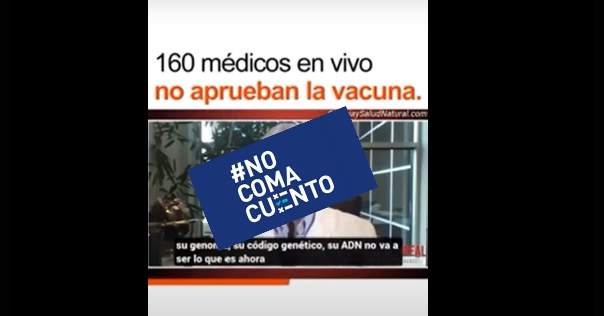 En el video, quien habla es Rashid Buttar, un osteópata estadounidense con antecedentes en la difusión de teorías de conspiración. A él, supuestamente, lo respaldan otros 160 médicos, de quienes no se precisa su identidad, ni se prueba que realmente sean especialistas.