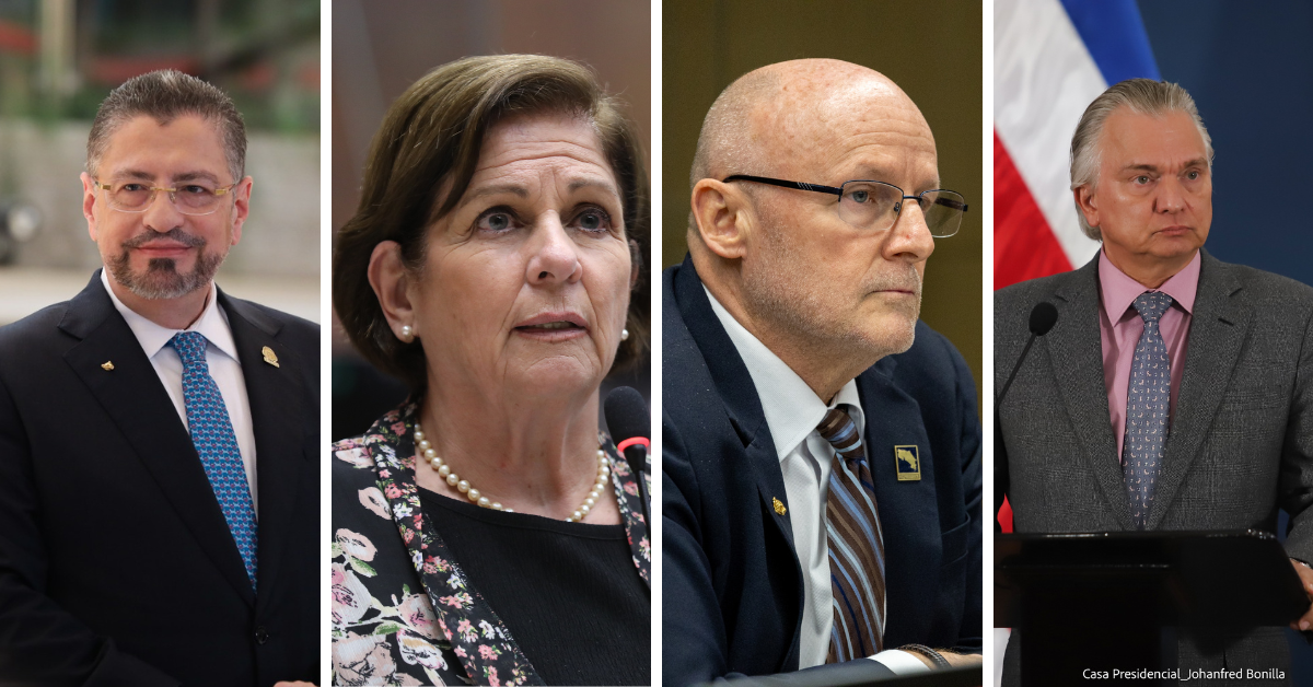 André Garnier, Rodrigo Chaves, Pilar Cisneros y Stephan Brunner son cuatro de los siete acusados por la Fiscalía por presunto financiamiento paralelo de la campaña.