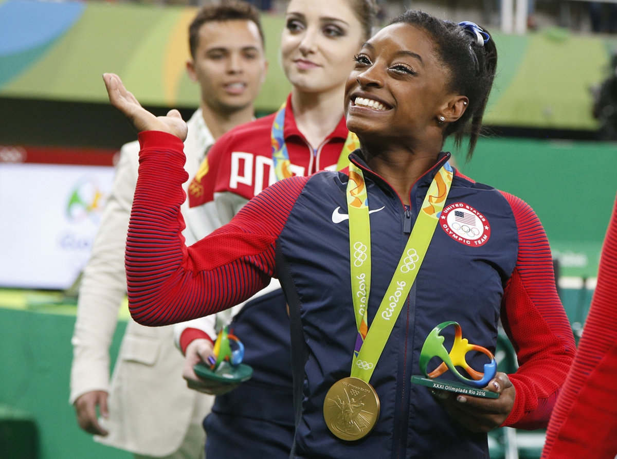 La gimnasta Simone Biles en los Juegos Olímpicos Río 2016. Archivo