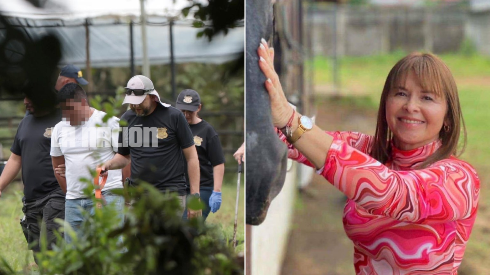 OIJ busca restos de la empresaria Ligia Faerron en una finca en Javillos de Florencia, en San Carlos. Un hombre de apellido González dos mujeres están detenidos por el caso.