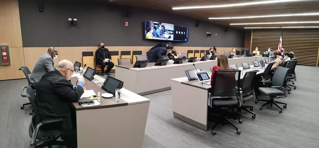 22/06/2021. Los diputados del foro legislativo de Hacendarios aprobaron una moción de ajuste que detalla los giros del 10% del crédito del FMI a la CCSS. Foto: cortesía del despacho de la diputada Ana Lucía Delago