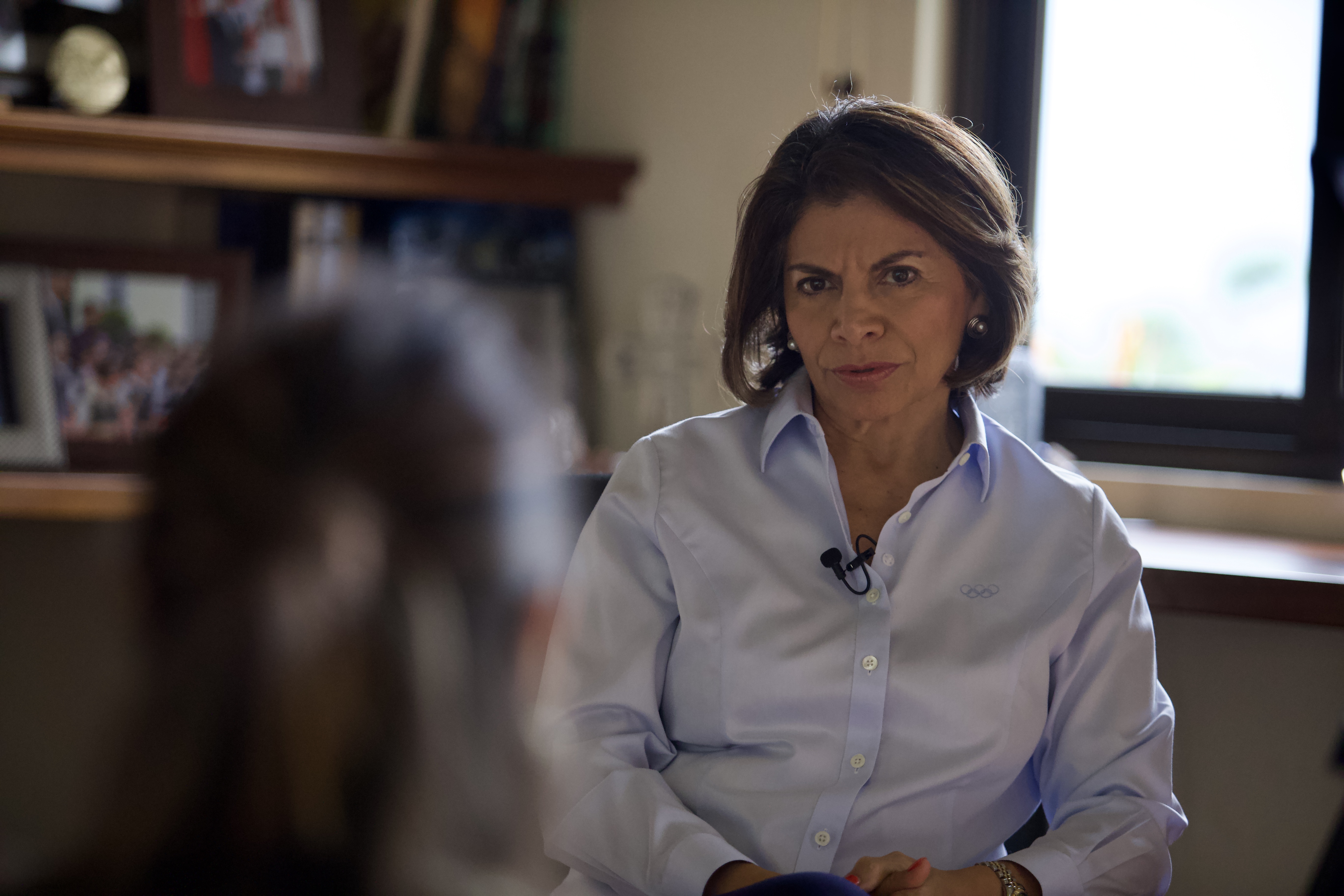 29/07/2022, San José, Escazu, entrevista con la ex presidenta de la República Laura Chinchilla después de su renuncia al partido Liberacion Nacional.