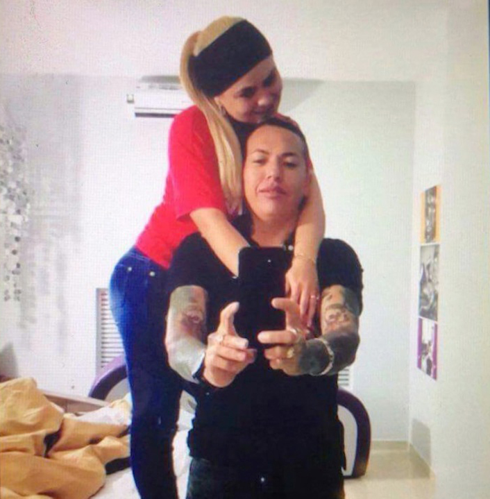 21/08/2019. Cristel Yariella Gómez Espinoza conocida como la Reina del Sur junto con Erwin Guido Toruño, alias Gringo. Foto cortesía Telenoticias