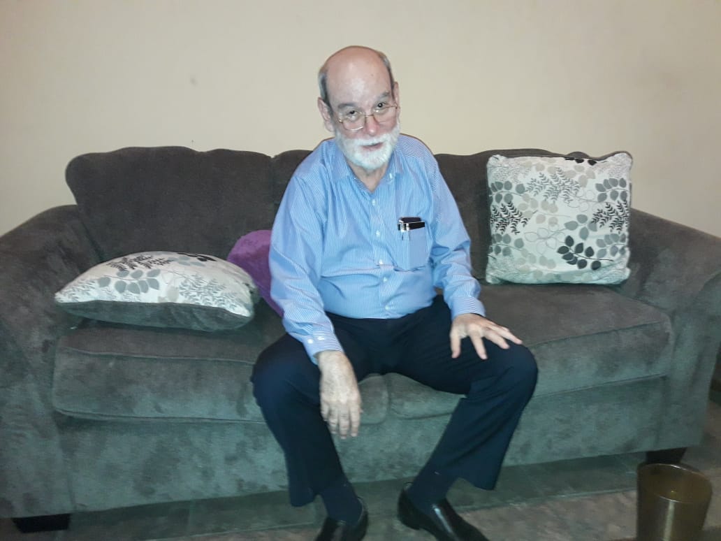 El exmagistrado sandinista, Rafael Solís Cerda, está menos robusto que antes de las protestas de abril. Un problema de columna lo ha llevado en varias ocasiones al quirófano, según explicó. Foto: Josué Bravo.