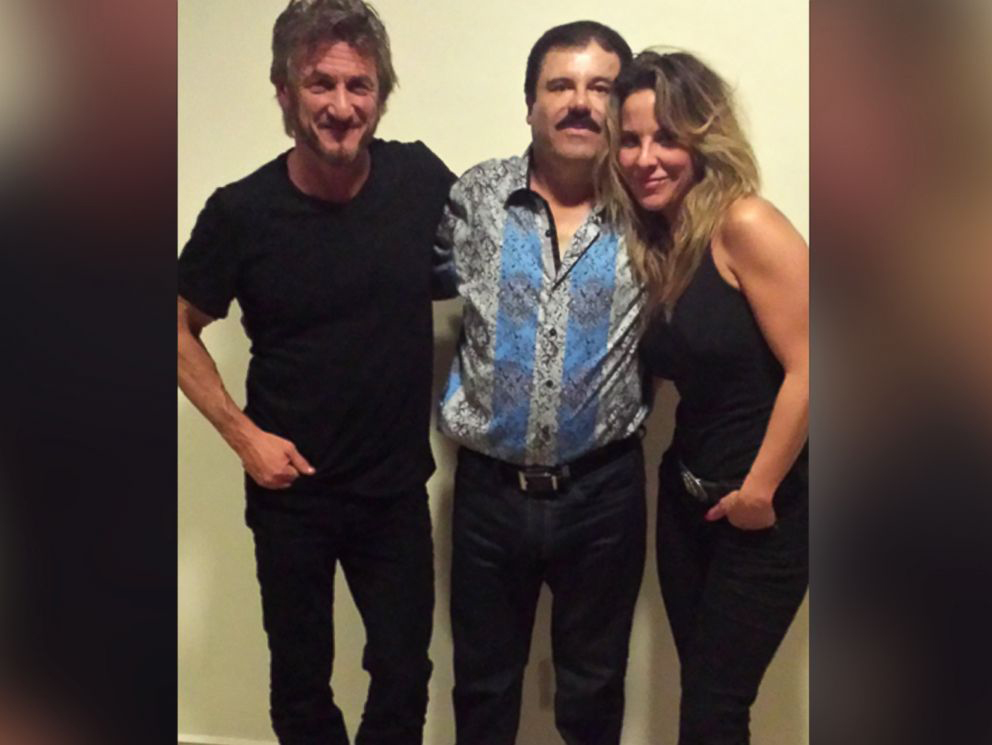 Esta fue la imagen que comprobó la reunión entre los actores y el Chapo Guzmán. Archivo.
