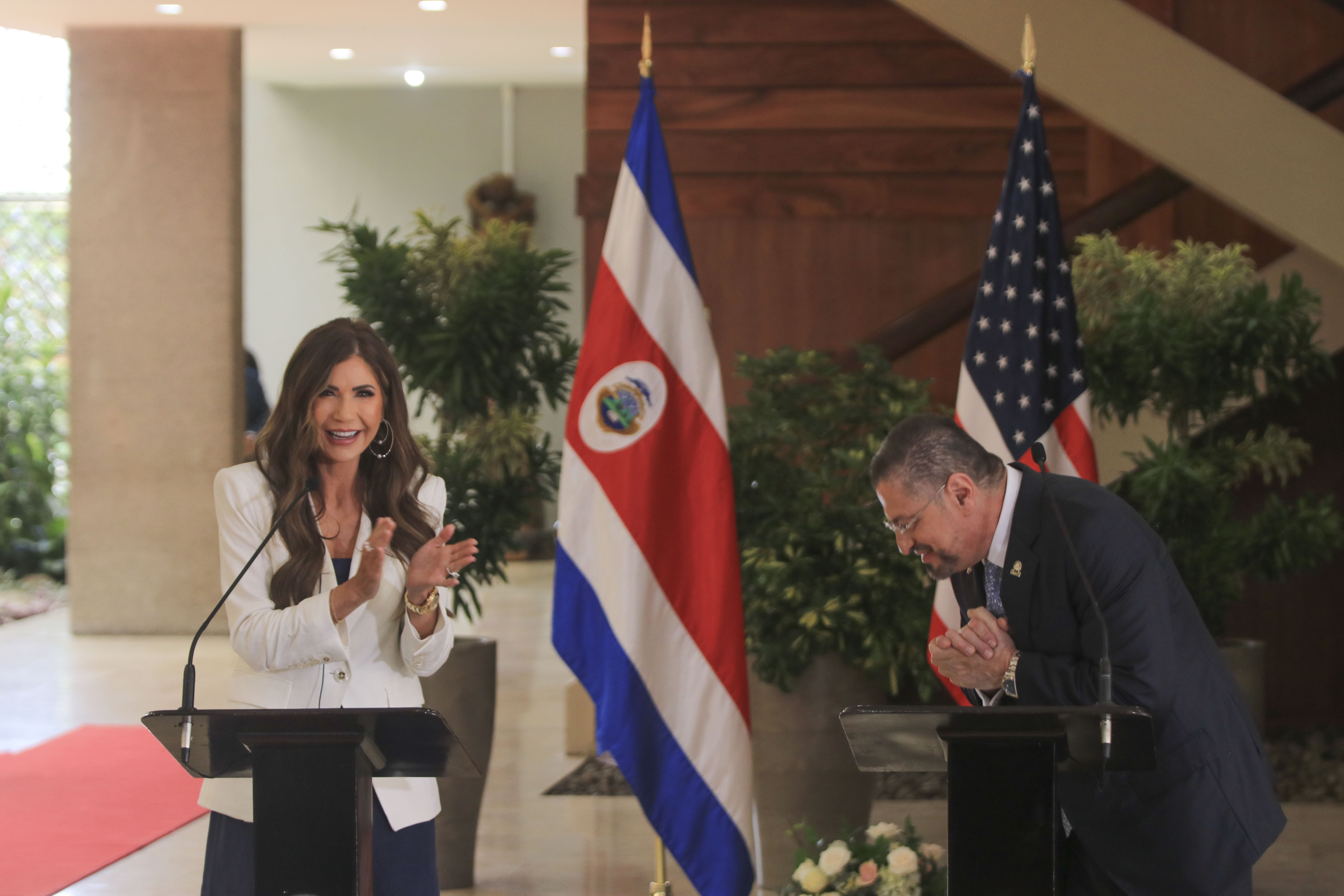 Visita de la Secretaría de Seguridad Nacional de los Estados Unidos Kristi Noem a Costa Rica