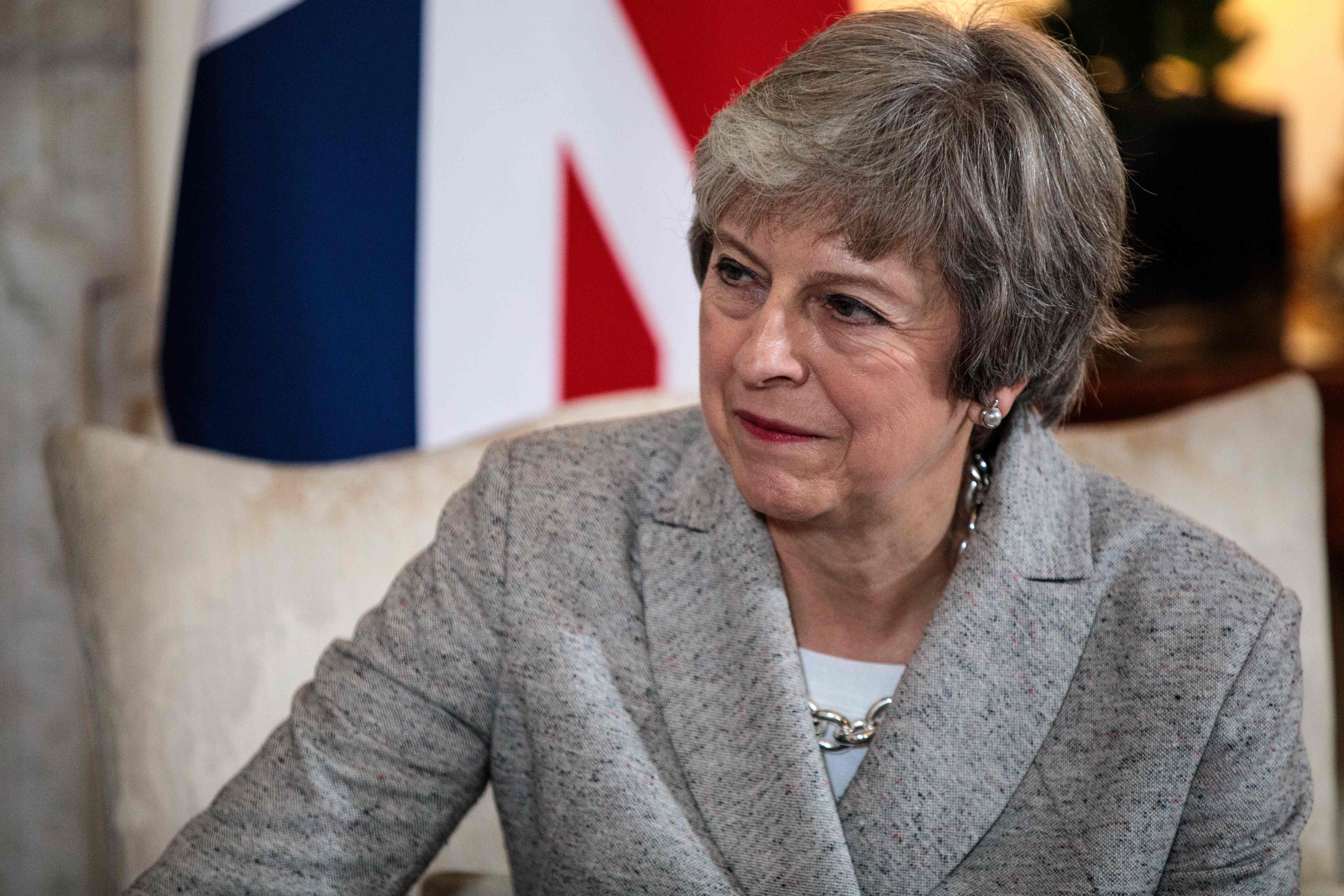 La primera ministra británica, Theresa May, durante su reunión en 10 Downing Street, en el centro de Londres, el 22 de noviembre del 2018. Foto: Getty Images