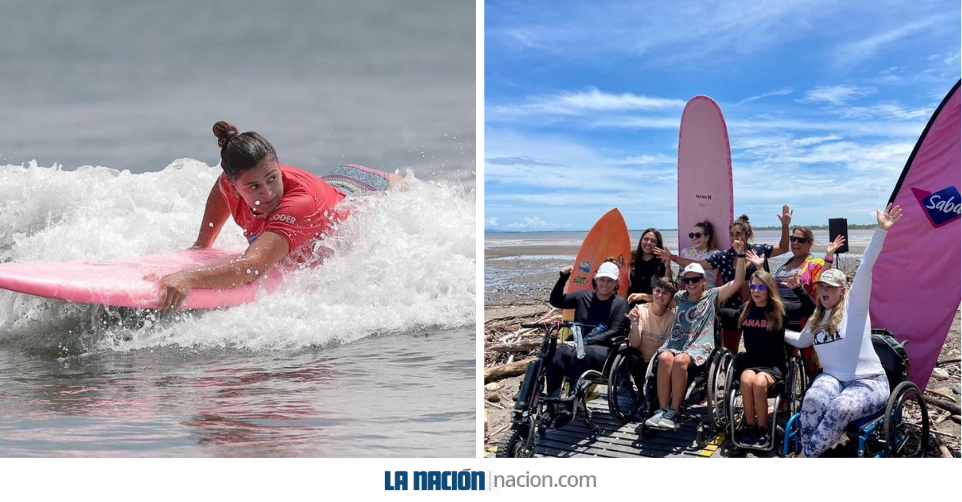 El mar es sinónimo de libertad, paz, adrenalina y fuerza para Natalia Vindas y otras personas con distintas discapacidades que disfrutan del surf adaptado. Foto: Cortesía para LN