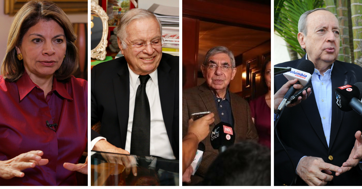 Laura Chinchilla, Miguel Ángel Rodríguez, Rafael Ángel Calderón y Óscar Arias firman el pronunciamiento de IDEA
