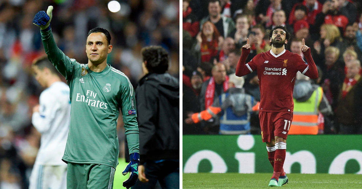 Keylor Navas y Salah son parte de las figuras a seguir en la final de la Liga de Campeones de Europa. Fotografías: AFP