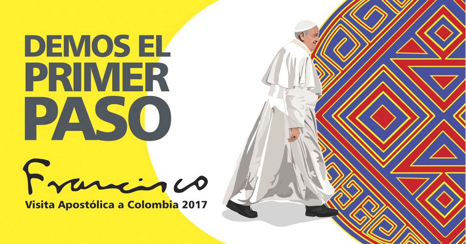 La Presidencia de Colombia difundió el viernes este afiche alusivo a la visita del papa Francisco, en setiembre.