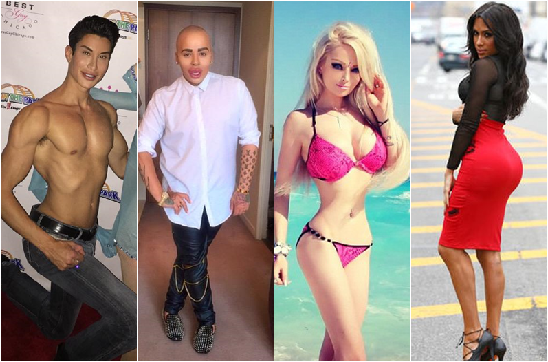 Justin Jedlica, Jordan James Parke, Valeria Lukyanova y Thalia Almodovar son algunas figuras que se volvieron famosos por sus cirugías, y por tratar con ellas lucir como otras personas.