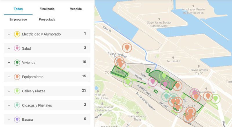 Lanzada en 2014, la iniciativa Caminos de la Villa promovió que la cartografía oficial de la Ciudad de Buenos Aires incluyera a las villas y asentamientos (Imagen: gentileza Caminos de la Villa)