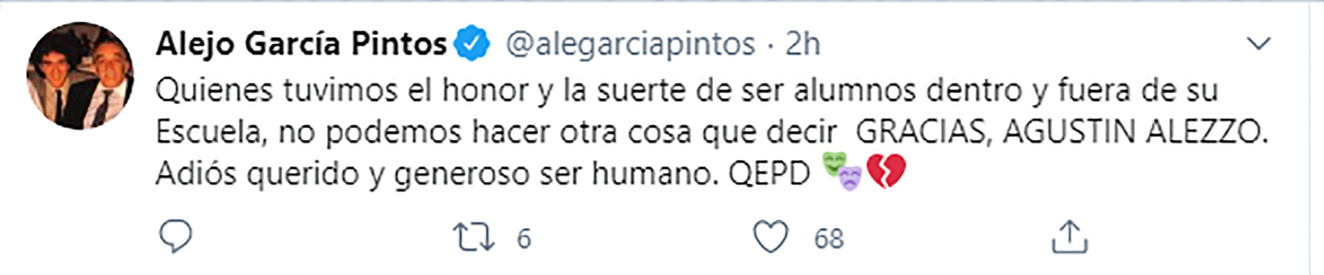 El tuit de Alejo García Pintos