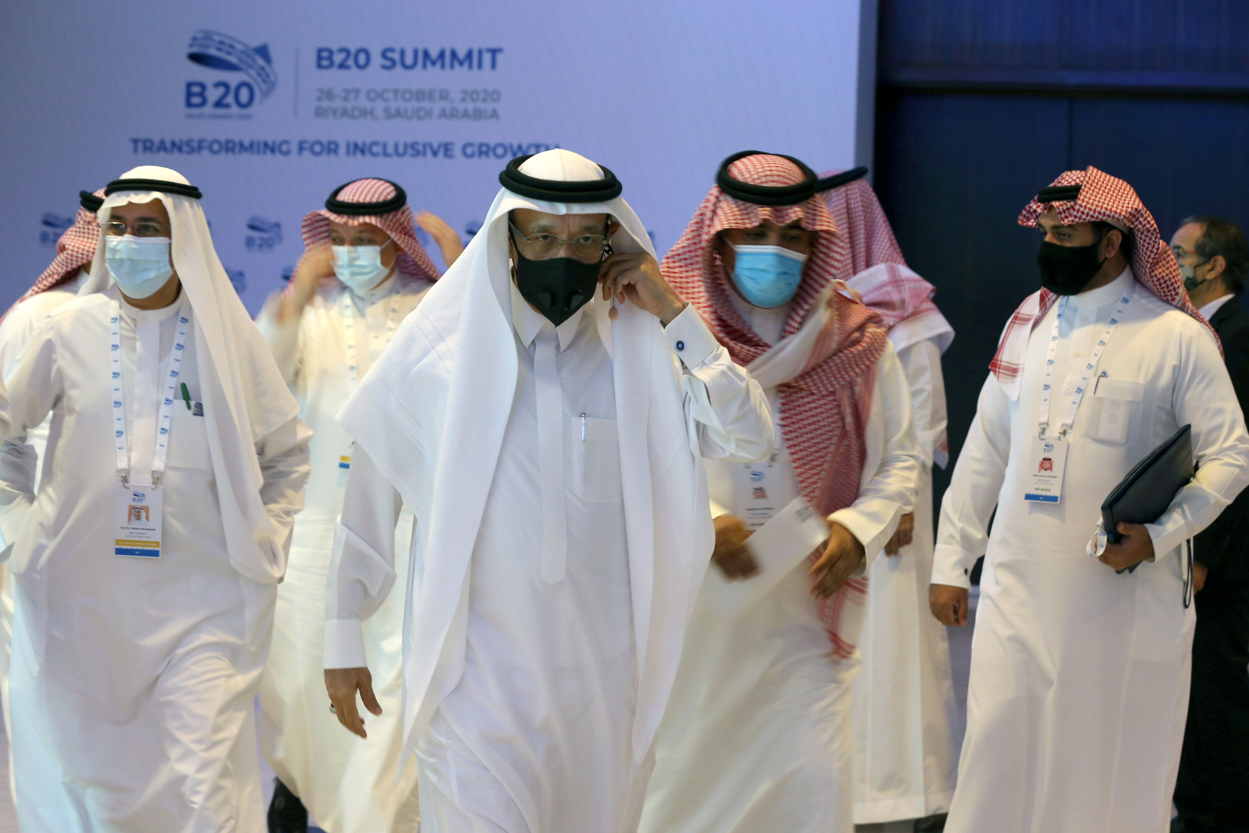 Khalid al-Falih, ministro de Inversiones saudí, en una reunión del B20, en octubre, en Riad (REUTERS/Ahmed Yosri)