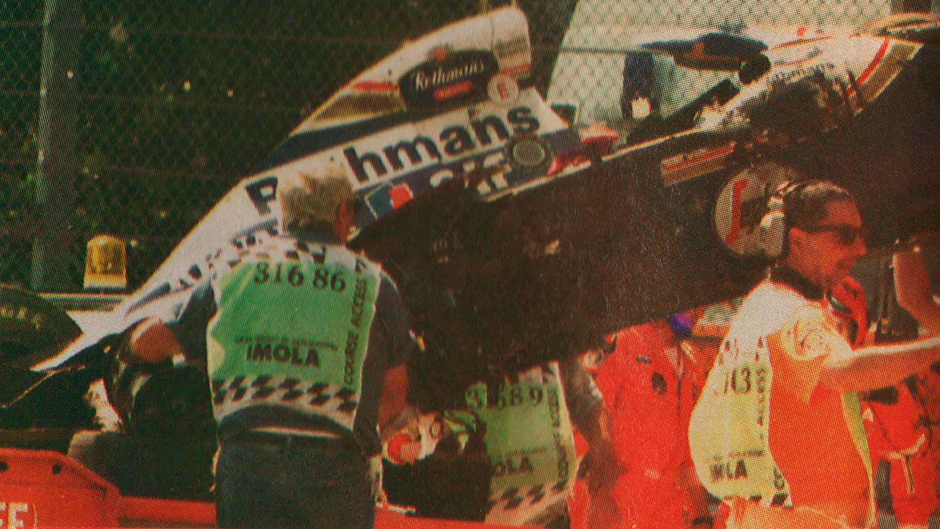 El Williams de Ayrton Senna tras su fatal accidente en Imola. La muerte del brasileño fue la más impactante de la historia (Archivo CORSA). 