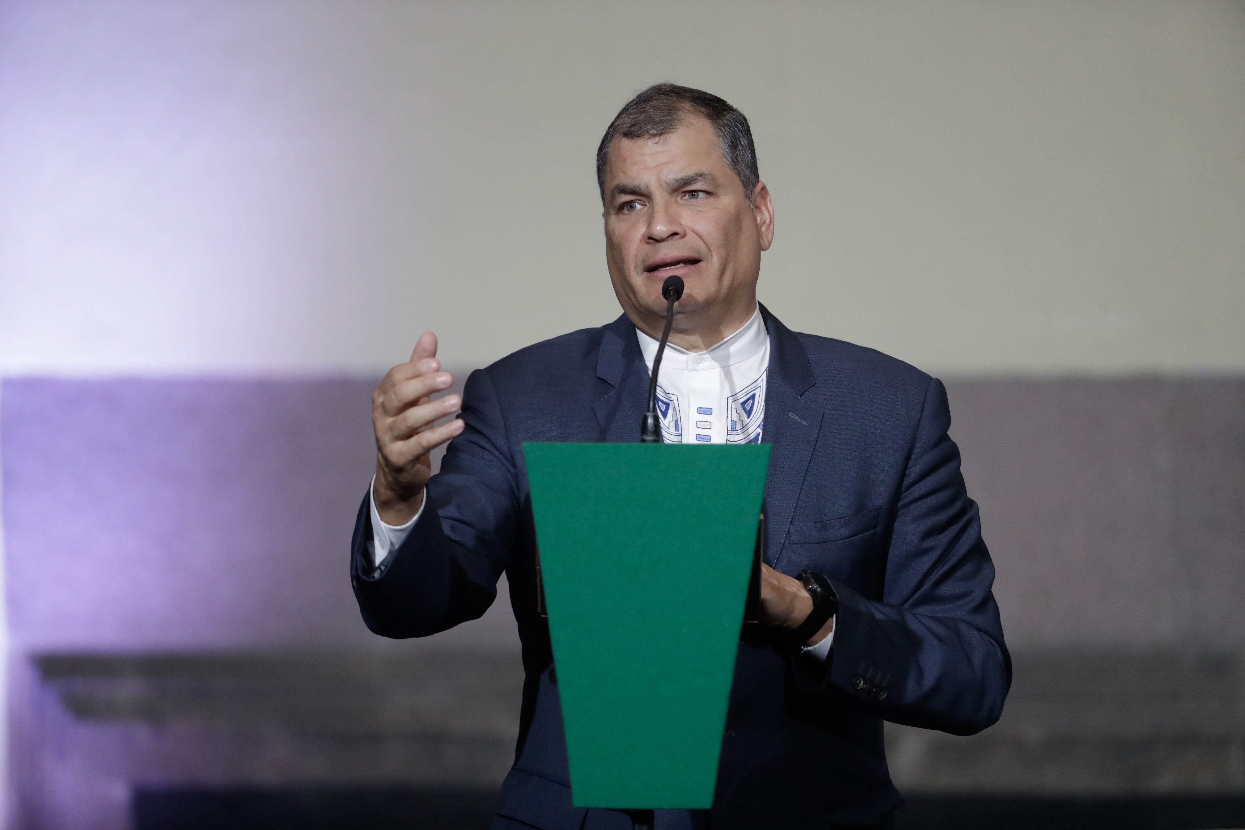 El ex presidente ecuatoriano Rafael Correa. Los altos funcionarios presionaron para avanzar con la construcción del proyecto porque “un nuevo estudio habría tomado varios años” y no querían retrasarlo.
(EL UNIVERSAL / ZUMA PRESS / CONTACTOPHOTO)
