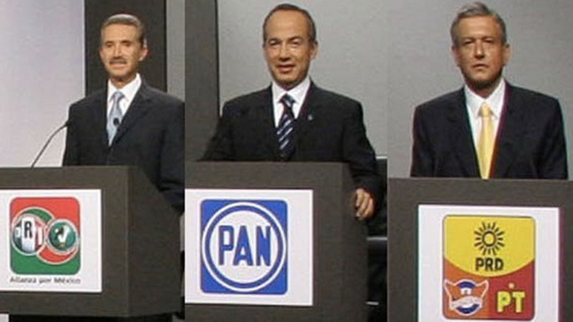 Los candidatos a la elección presidencial de 2006 (Foto: Archivo)