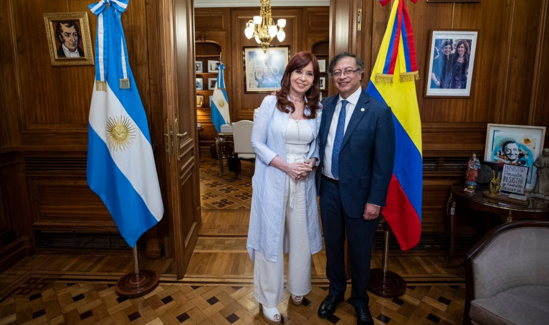 El encuentro entre la vicepresidenta argentina y el jefe de Estado colombiano se llevó a cabo en la tarde del martes 24 de enero.
Presidencia de la Nación Argentina.