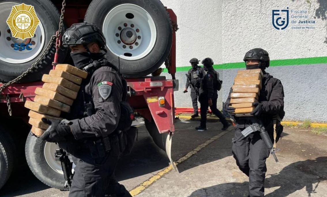 Omar García Harfuch said that there had not been such large seizures in CDMX (Photo: SSC)